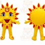 Yellow Sun Mascot Costume