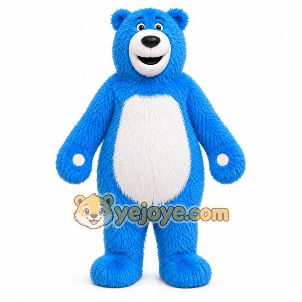 Blue Bear Mascot Costume