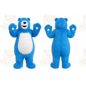 Blue Bear Mascot Costume