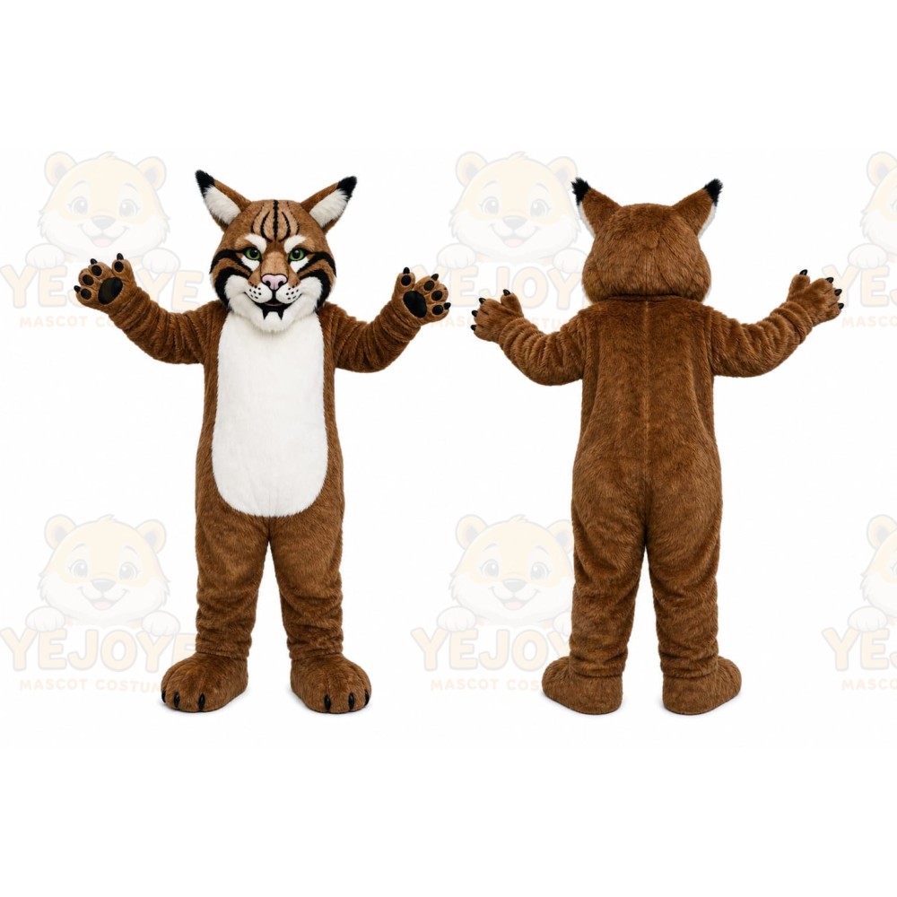 Brown Wildcat Mascot Costume