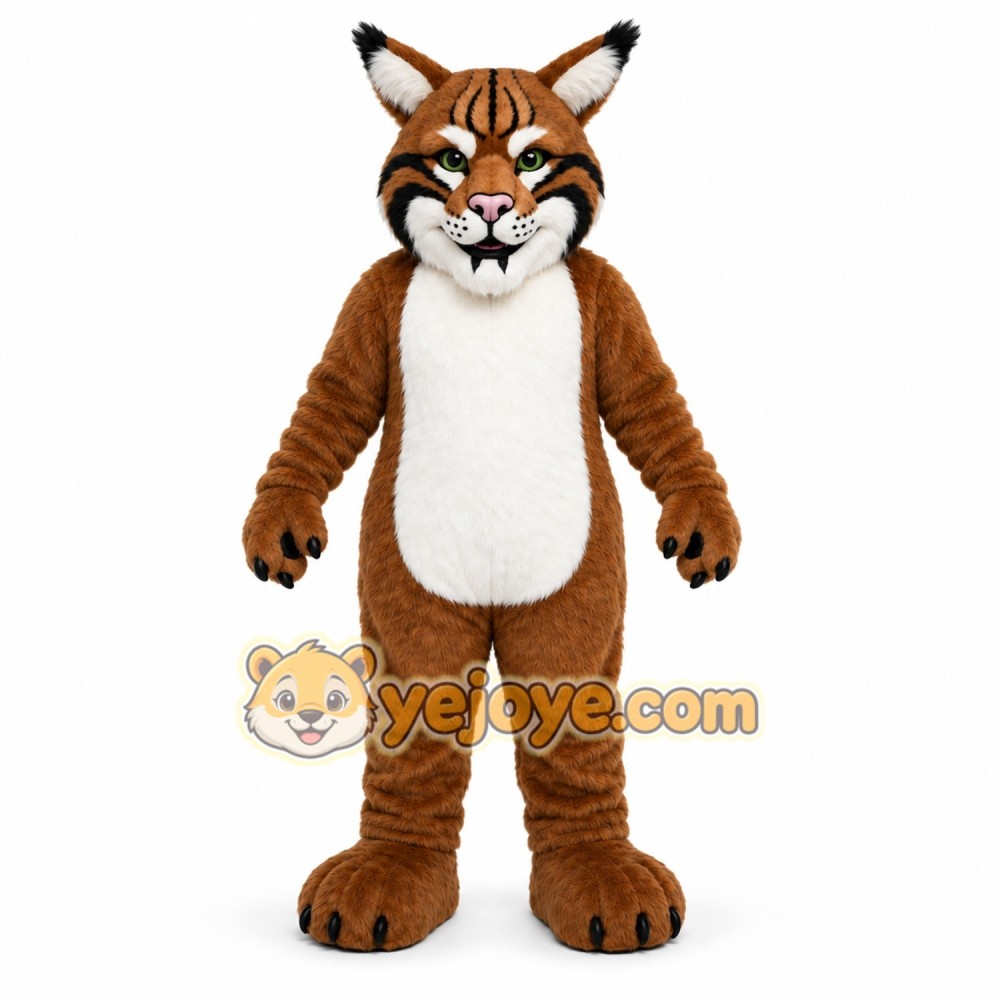 Brown Wildcat Mascot Costume