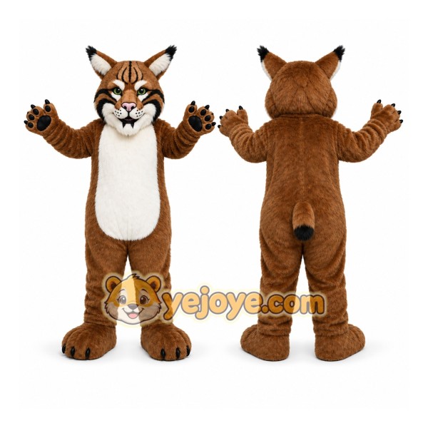 Brown Wildcat Mascot Costume