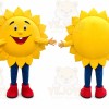 Yellow Sun Mascot Costume
