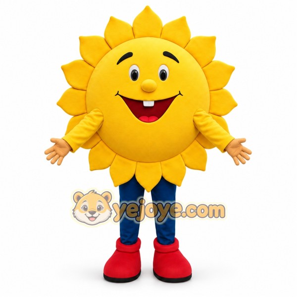 Yellow Sun Mascot Costume