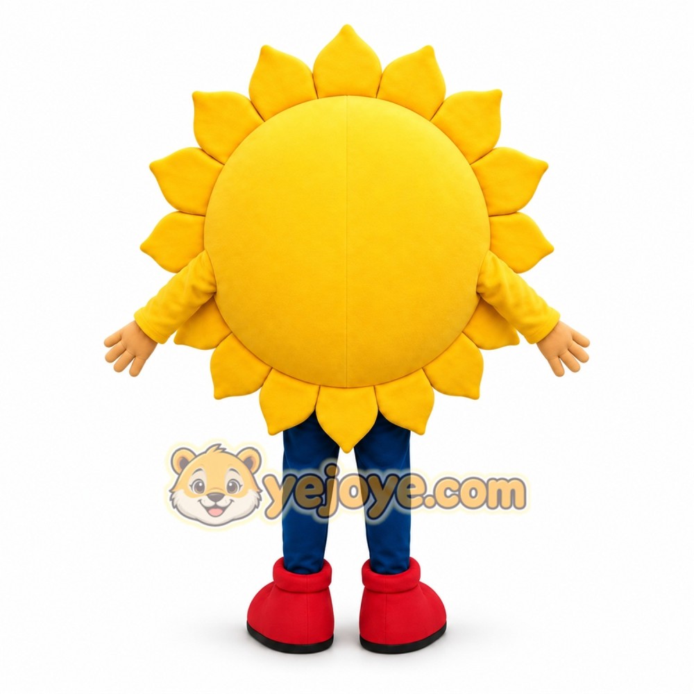 Yellow Sun Mascot Costume Yellow Sun Mascot Costume