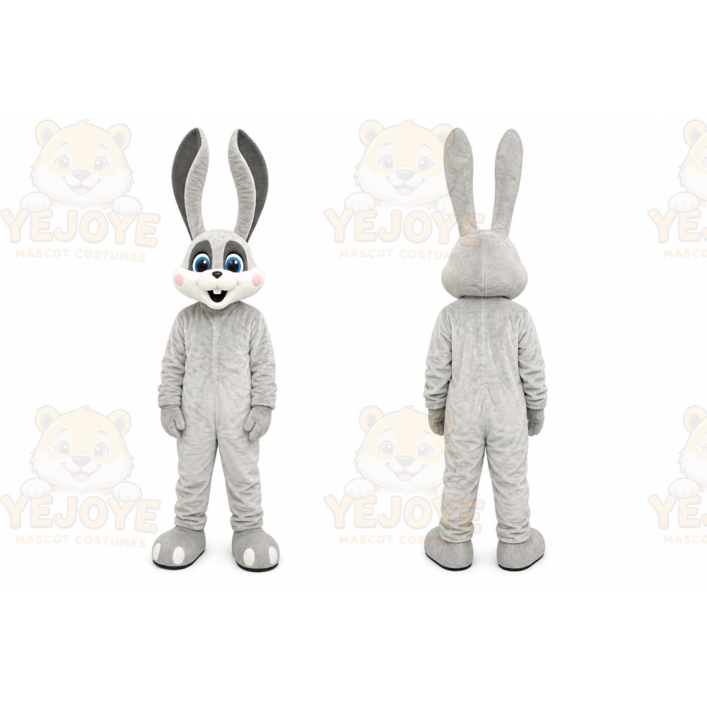 Gray Rabbit Mascot Costume