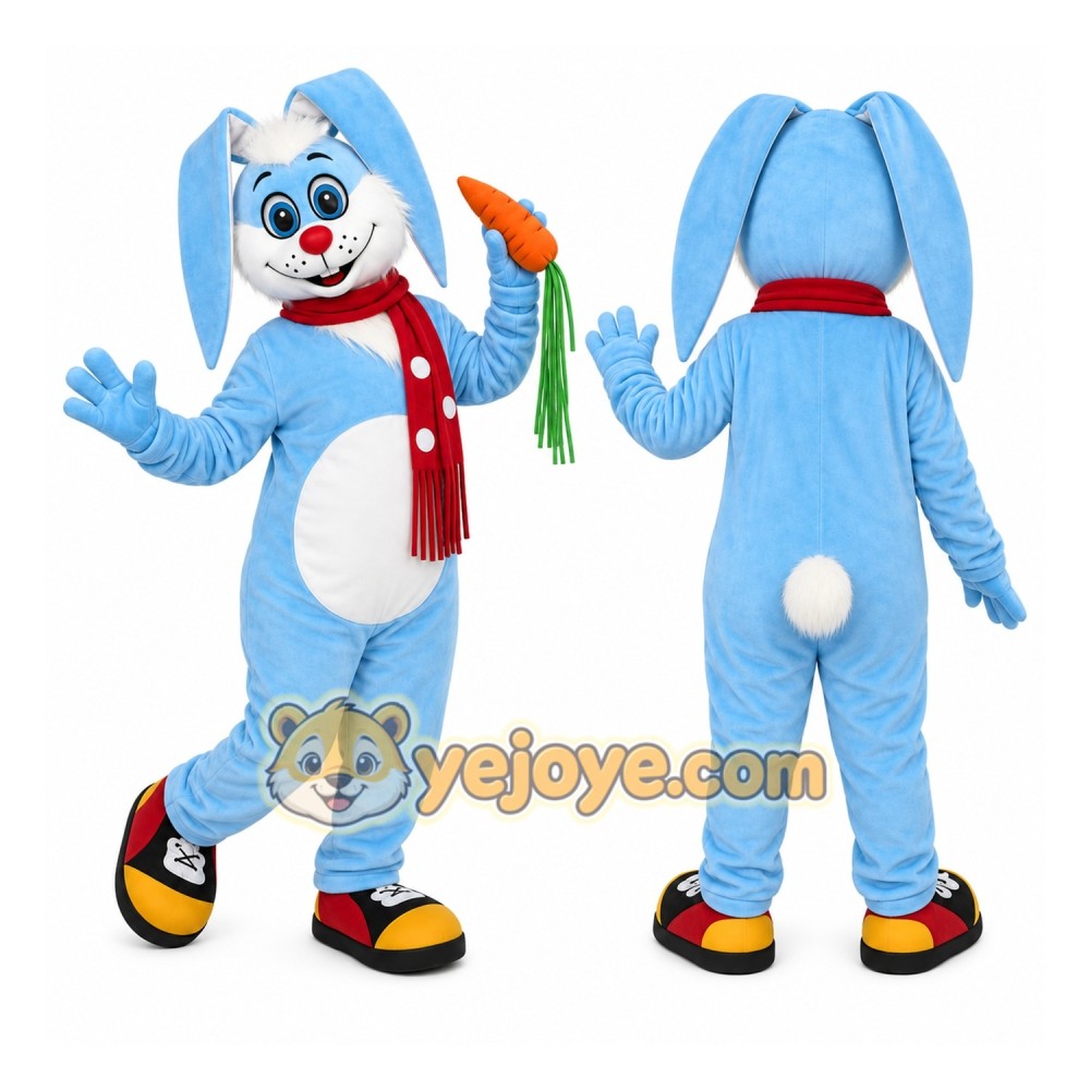 Blue Puppy Scarf Mascot Costume