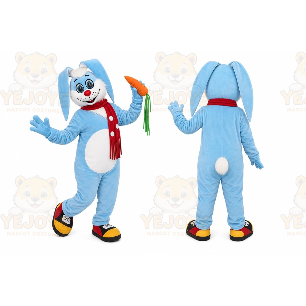 Blue Puppy Scarf Mascot Costume