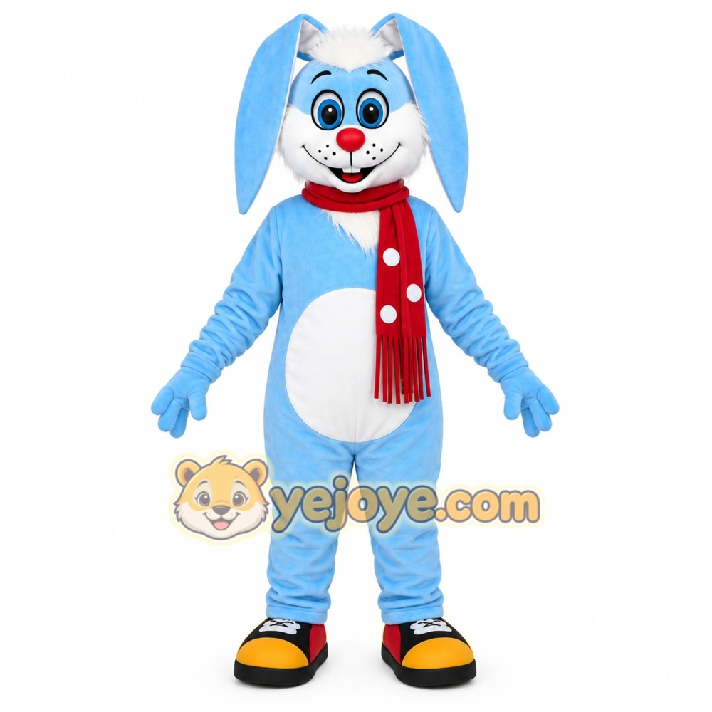 Blue Puppy Scarf Mascot Costume