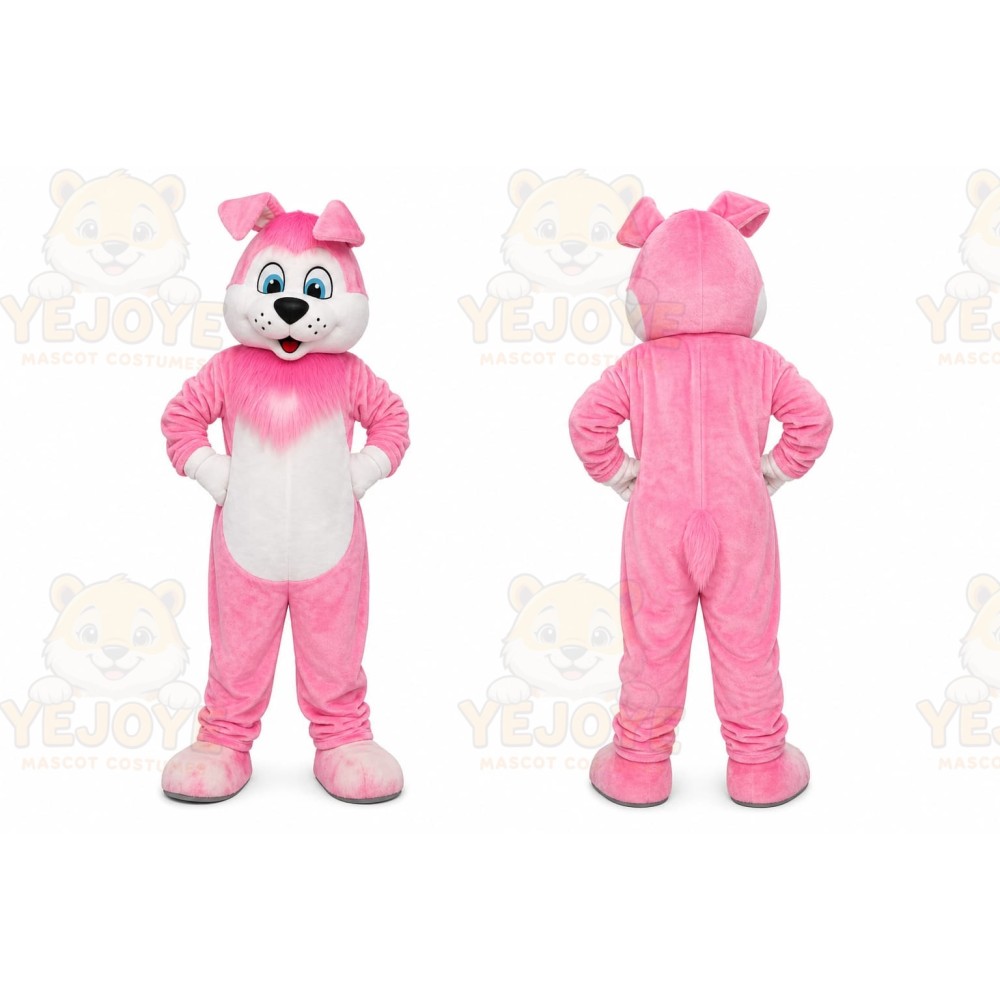Pink Bear Mascot Costume