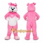 Pink Bear Mascot Costume