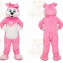 Pink Bear Mascot Costume