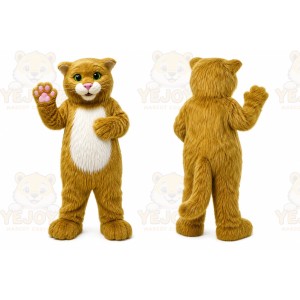 Tan Cat Mascot Costume