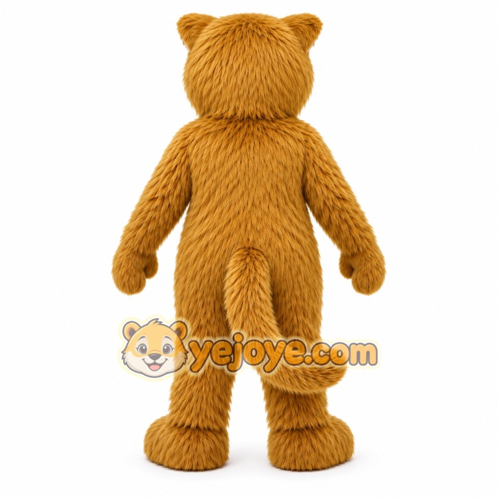 Tan Cat Mascot Costume Tan Cat Mascot Costume