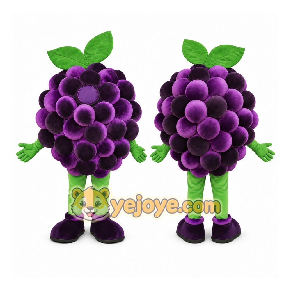 Purple Grape Mascot Costume Purple Grape Mascot Costume