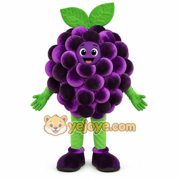 Purple Grape Mascot Costume Purple Grape Mascot Costume