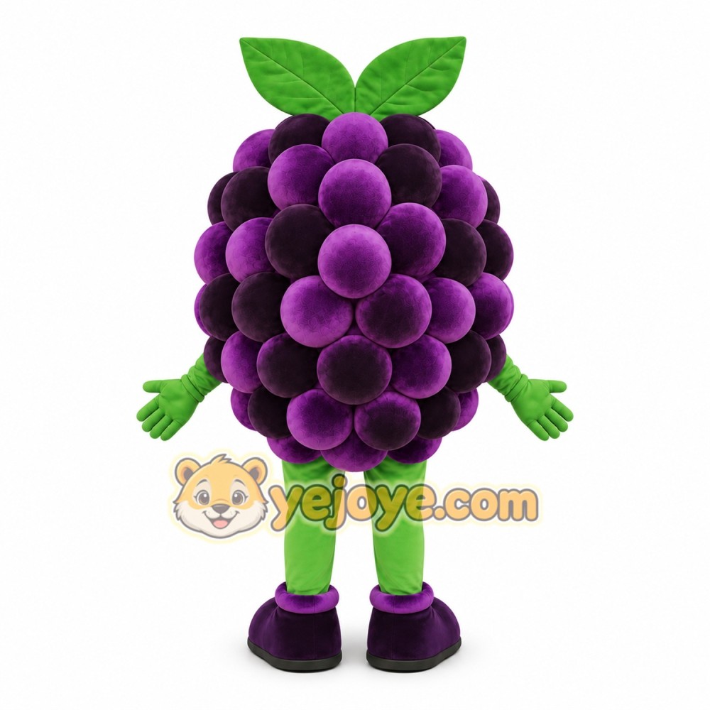 Purple Grape Mascot Costume Purple Grape Mascot Costume