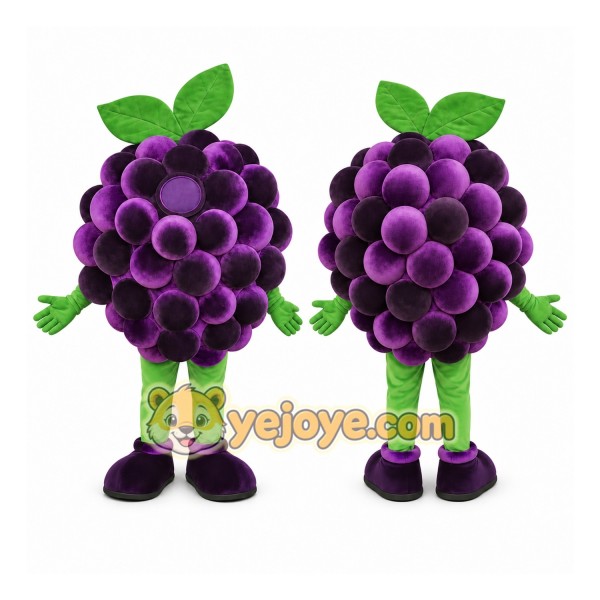 Purple Grape Mascot Costume