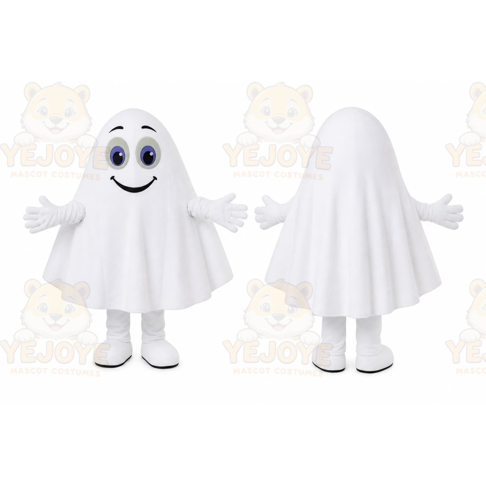 White Ghost Mascot Costume
