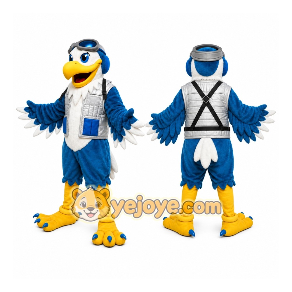 Blue Bird Sports Mascot Costume Blue Bird Sports Mascot Costume