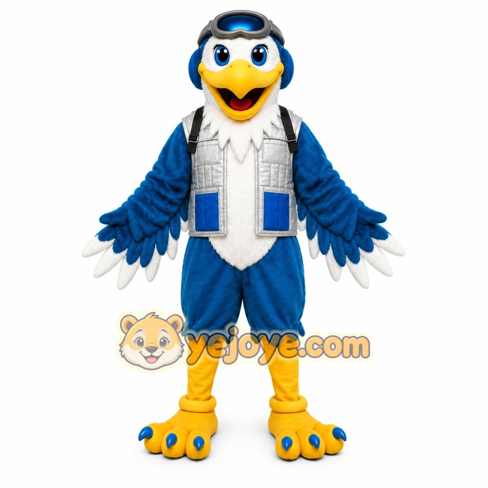 Blue Bird Sports Mascot Costume Blue Bird Sports Mascot Costume