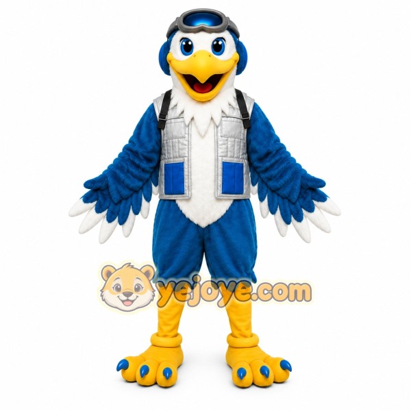 Blue Bird Sports Mascot Costume Blue Bird Sports Mascot Costume