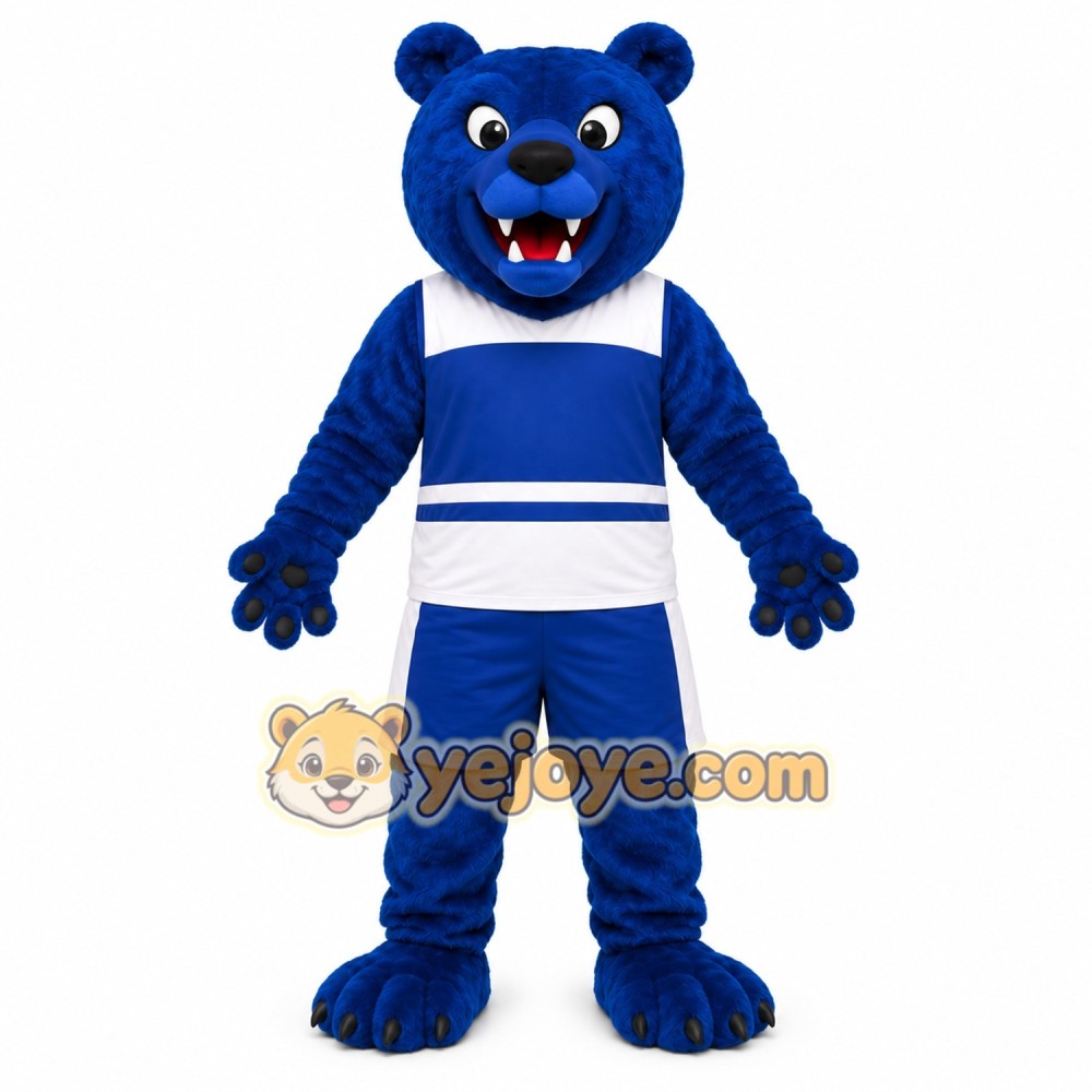 Blue Bear Sports Mascot Costume Blue Bear Sports Mascot Costume