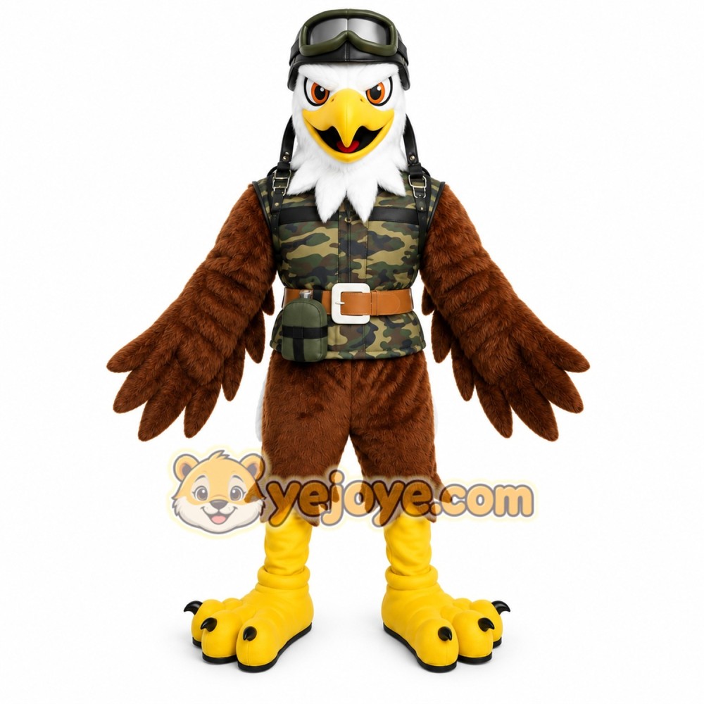 Eagle Soldier Mascot Costume Eagle Soldier Mascot Costume
