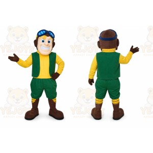 Green Worker Boy Mascot Costume
