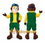 Green Worker Boy Mascot Costume