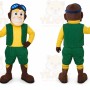 Green Worker Boy Mascot Costume
