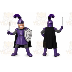 Purple Knight Mascot Costume