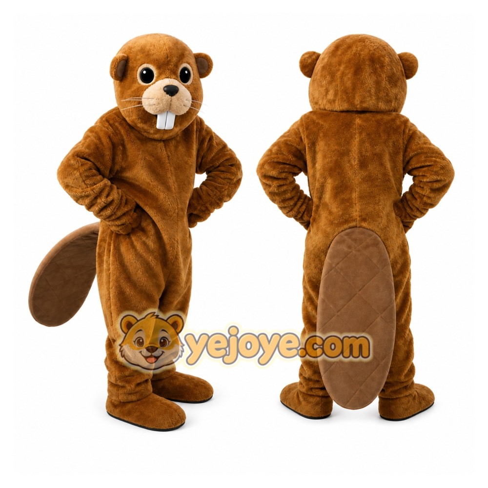 Brown Beaver Mascot Costume Brown Beaver Mascot Costume