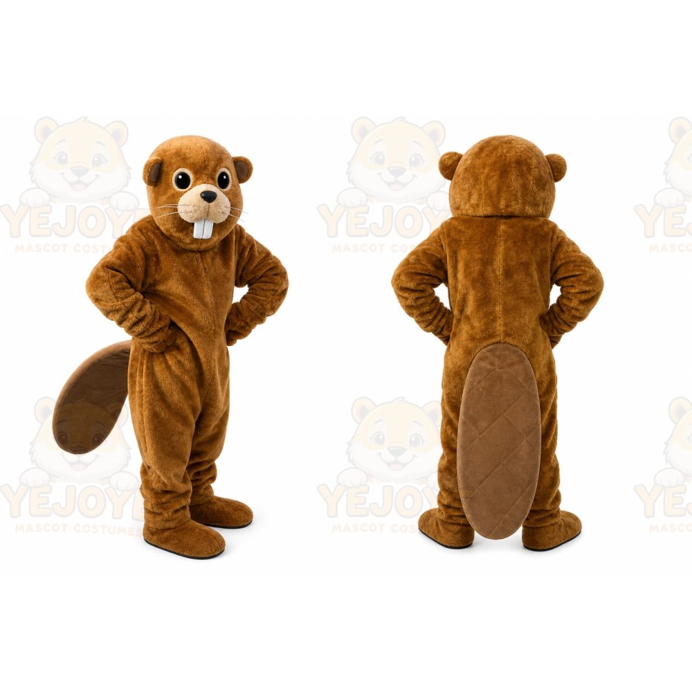 Brown Beaver Mascot Costume