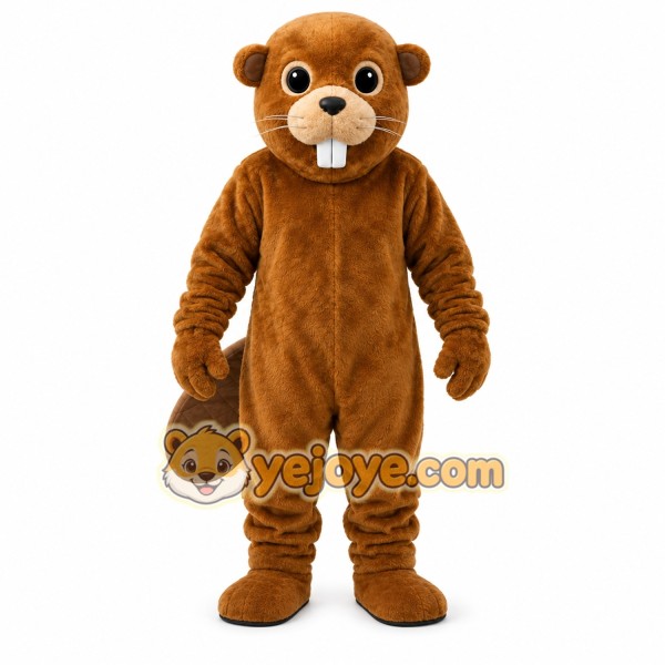 Brown Beaver Mascot Costume
