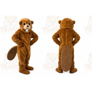 Brown Beaver Mascot Costume