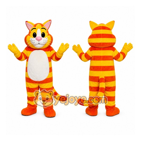 Orange Cat Mascot Costume
