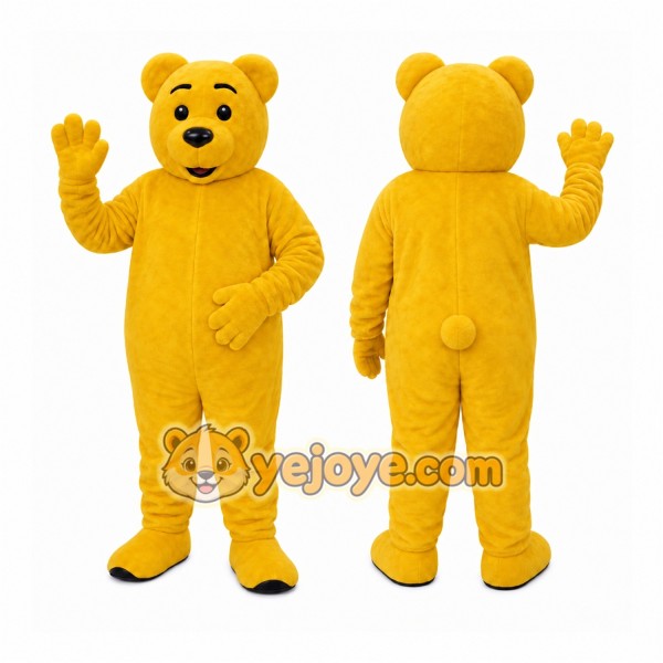 Yellow Bear Mascot Costume