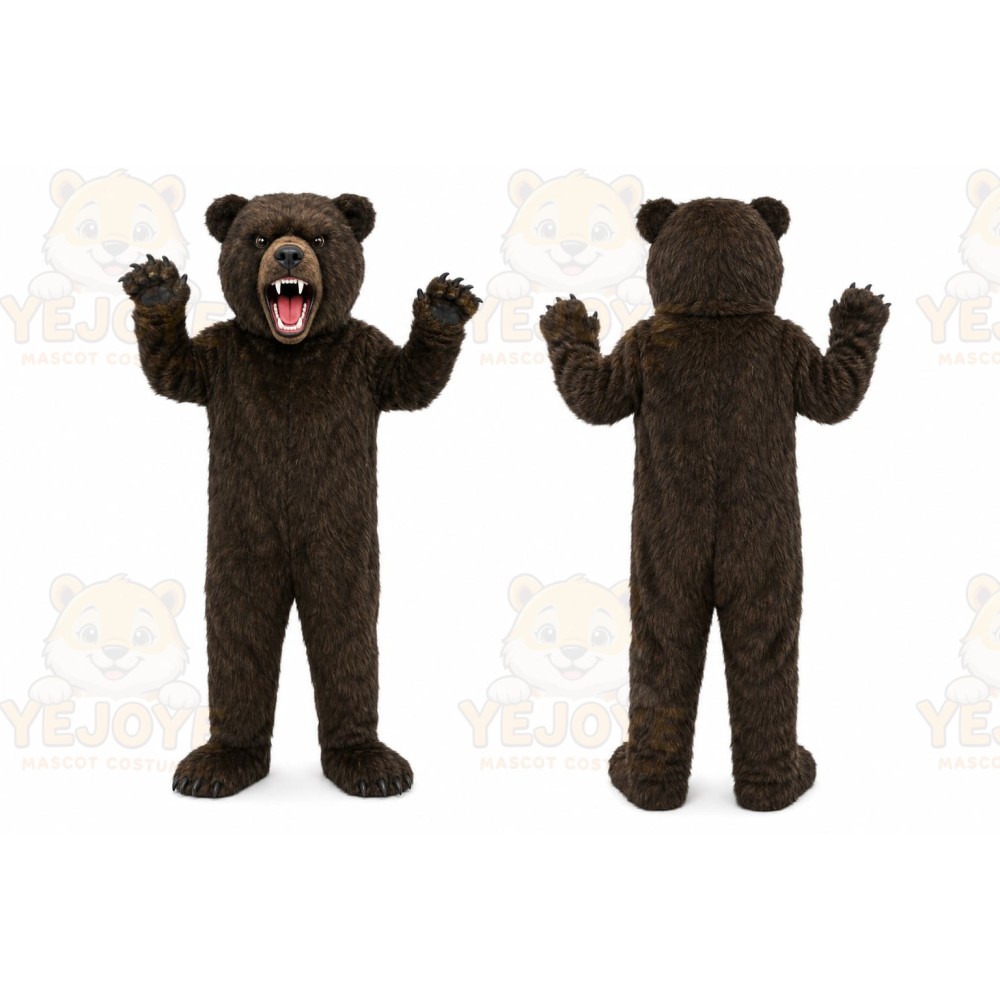 Dark Bear Mascot Costume