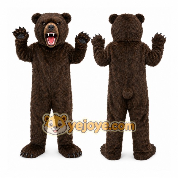Dark Bear Mascot Costume