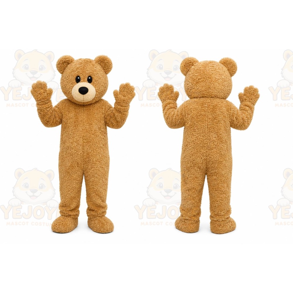 Tan Bear Mascot Costume