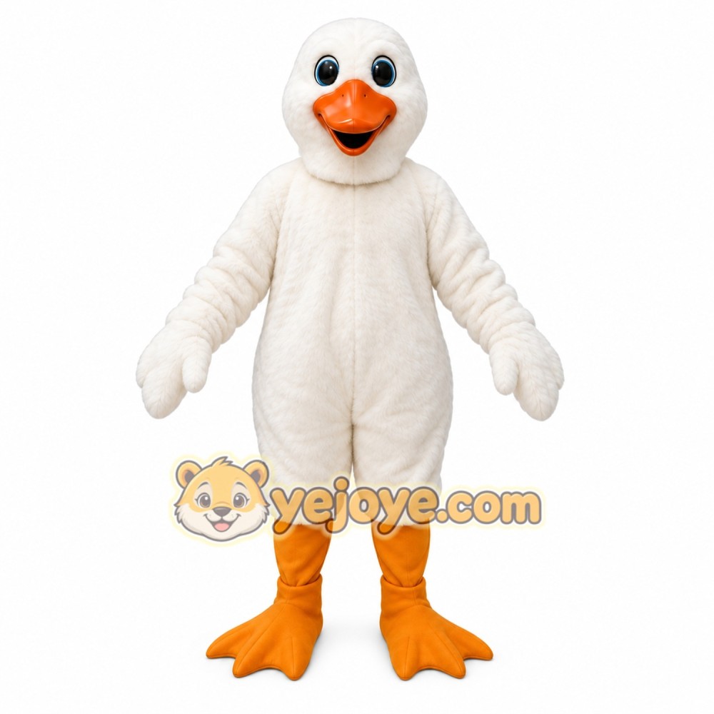 White Chicken Mascot Costume White Chicken Mascot Costume