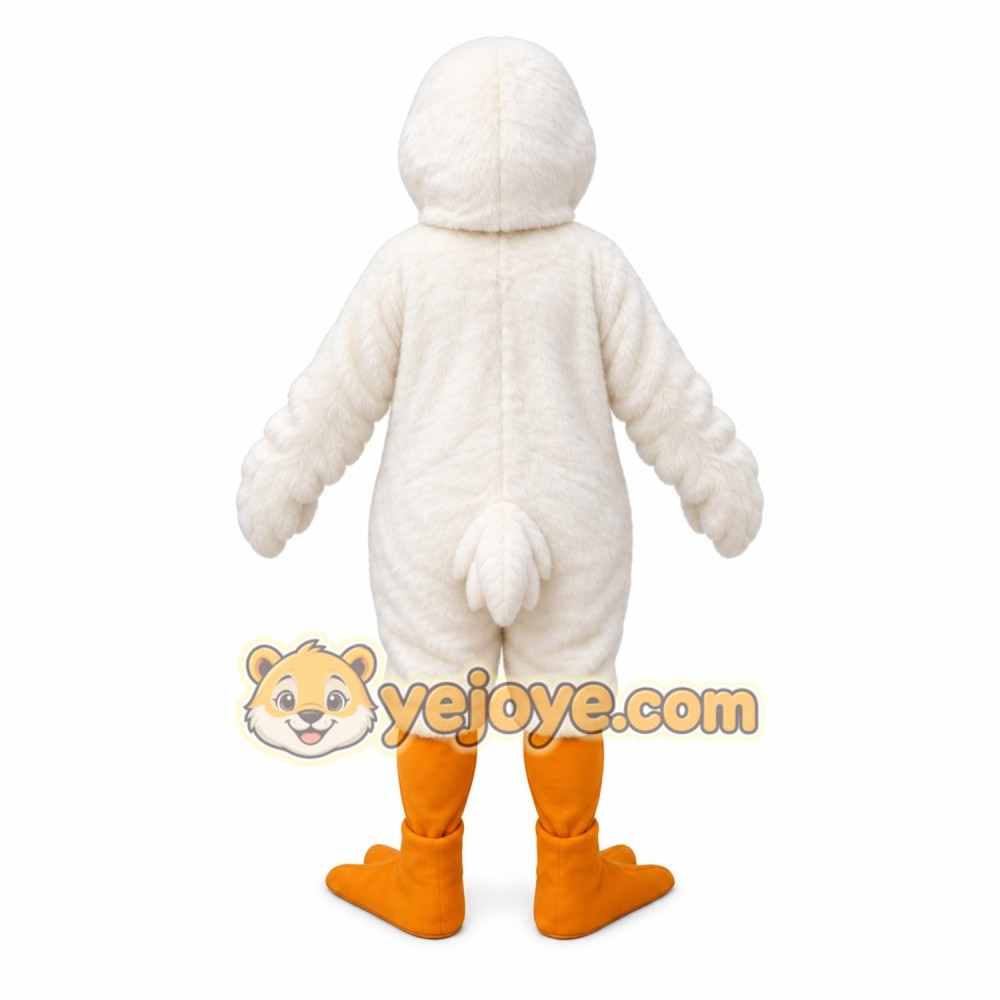 White Chicken Mascot Costume White Chicken Mascot Costume