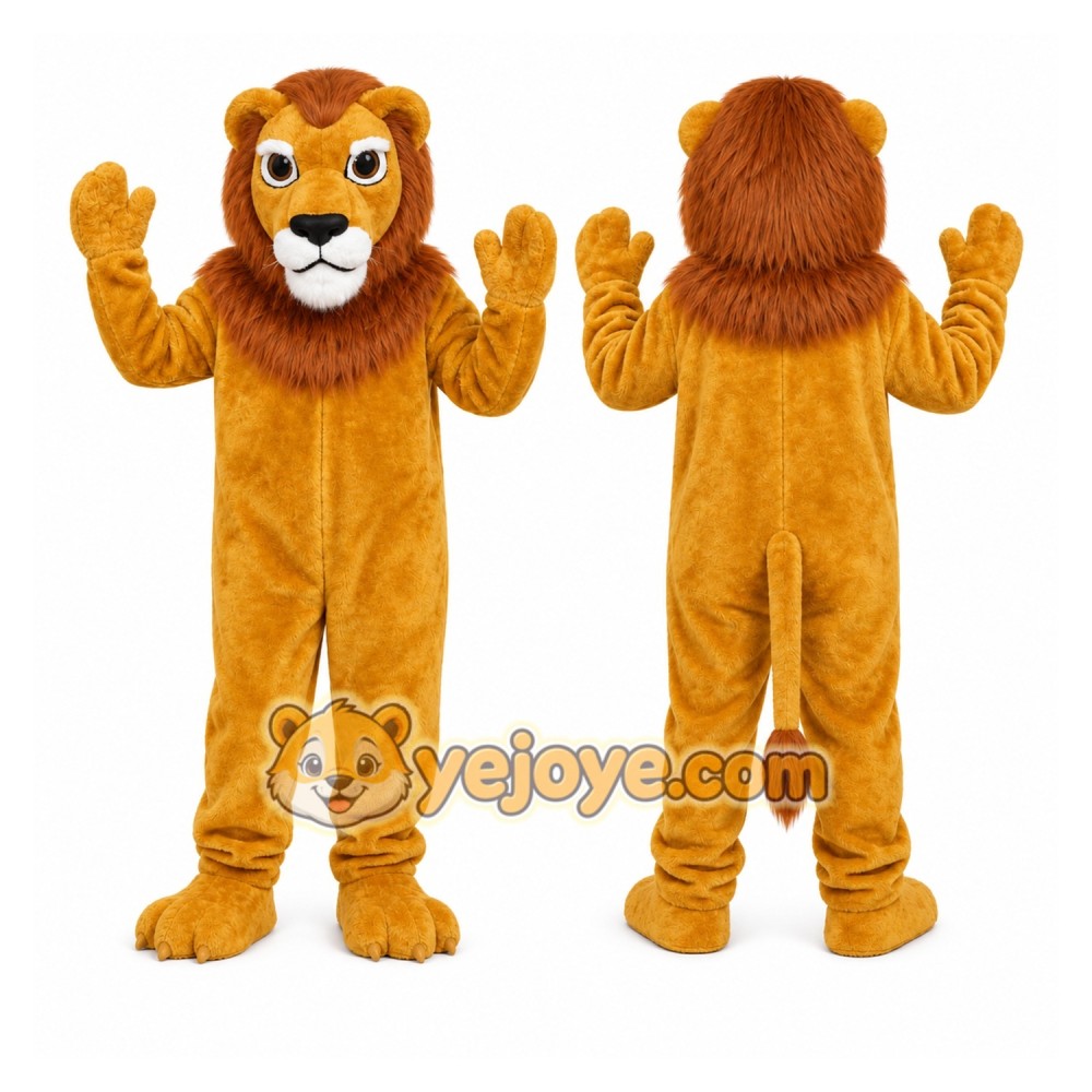 Orange Lion Mascot Costume