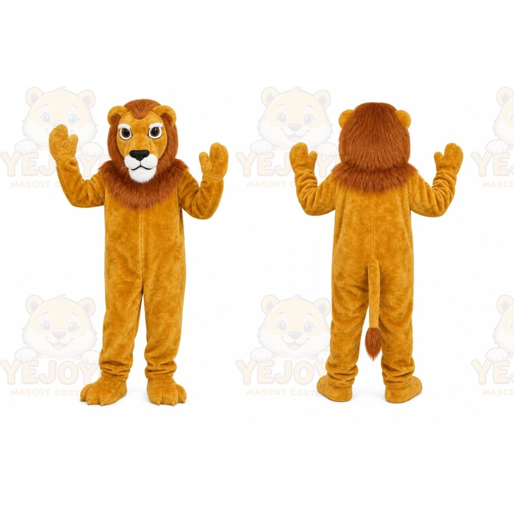 Orange Lion Mascot Costume