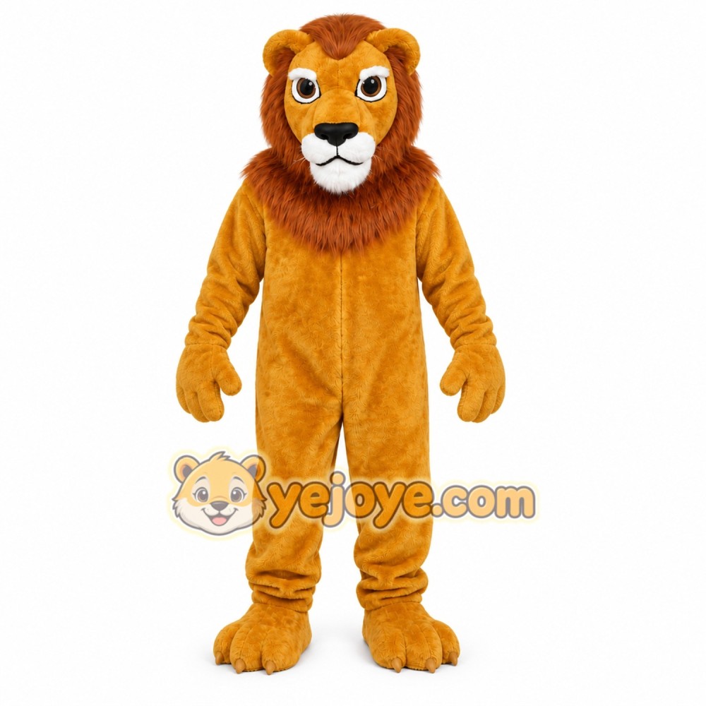 Orange Lion Mascot Costume