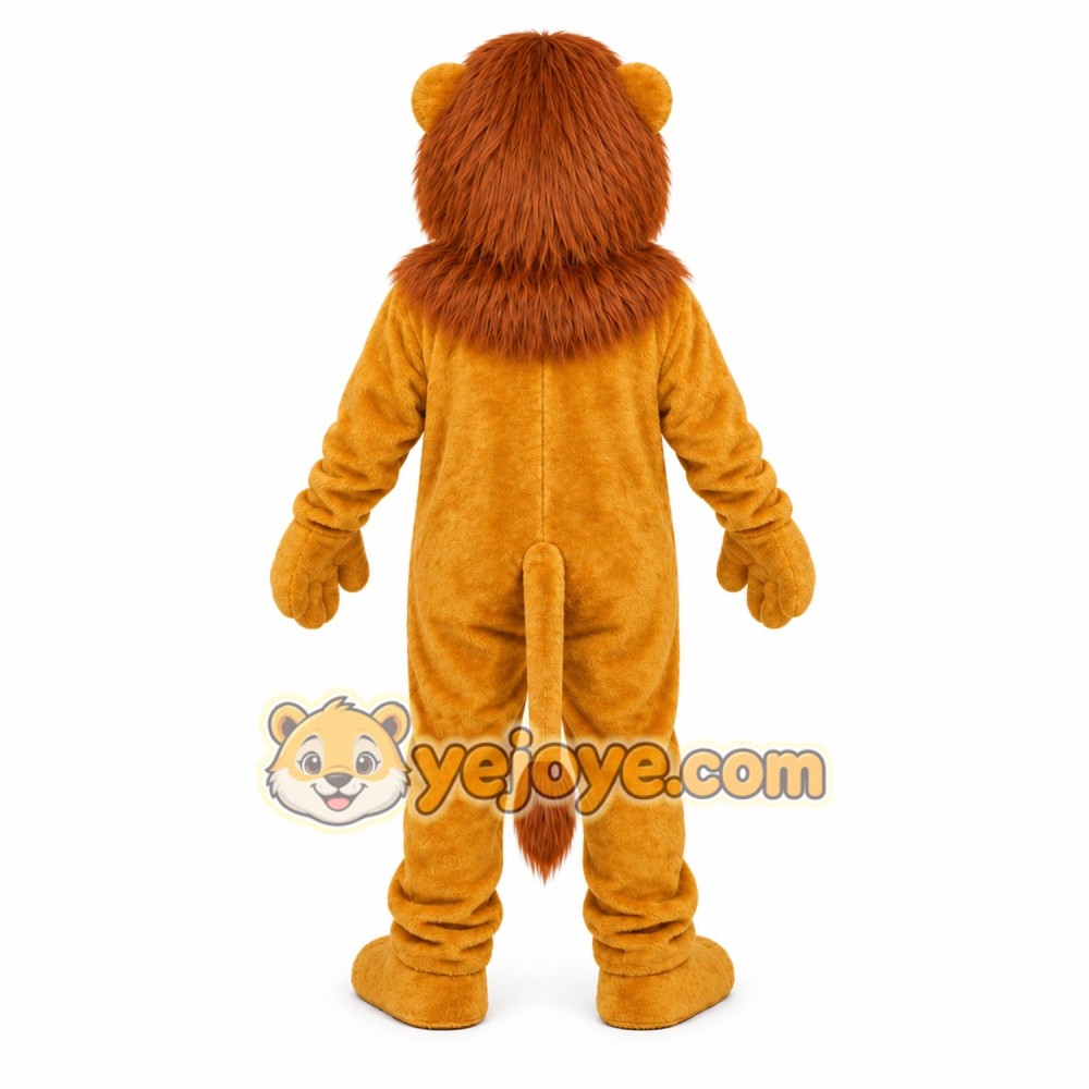 Orange Lion Mascot Costume