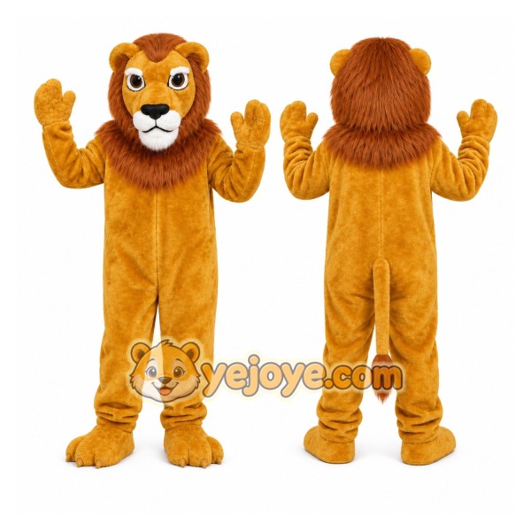 Orange Lion Mascot Costume