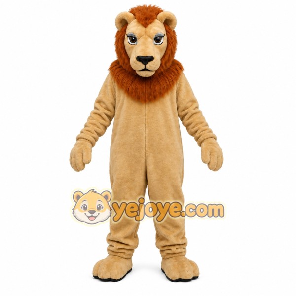 Tan Lion Mascot Costume