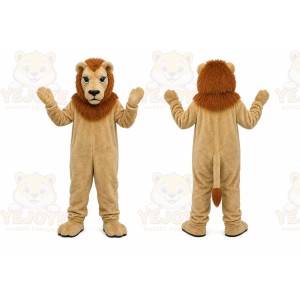 Tan Lion Mascot Costume